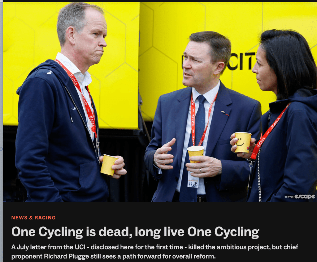 Richard Plugge: One Cycling won’t&nbsp;happen