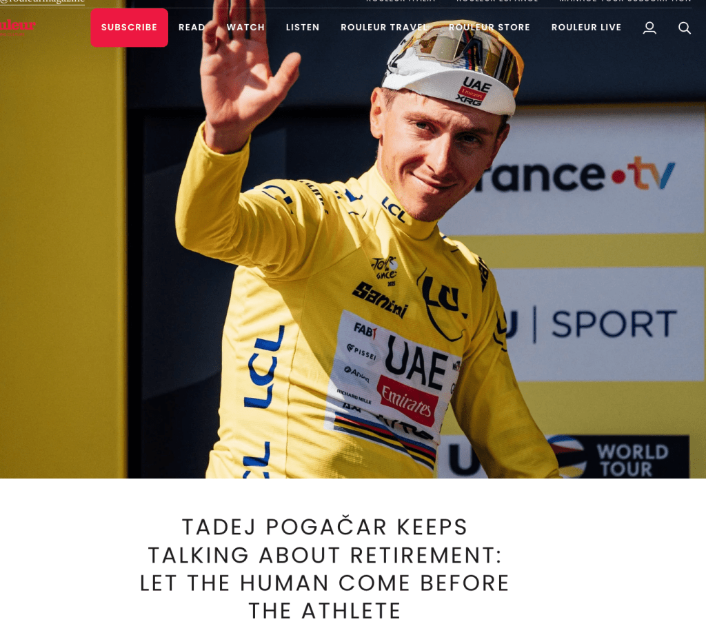 Tadej Pogačar should consider a racing&nbsp;sabbatical