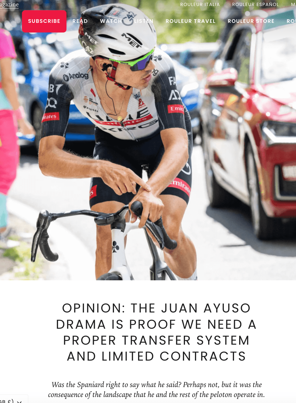 Cycling must embrace a transfer market&nbsp;now