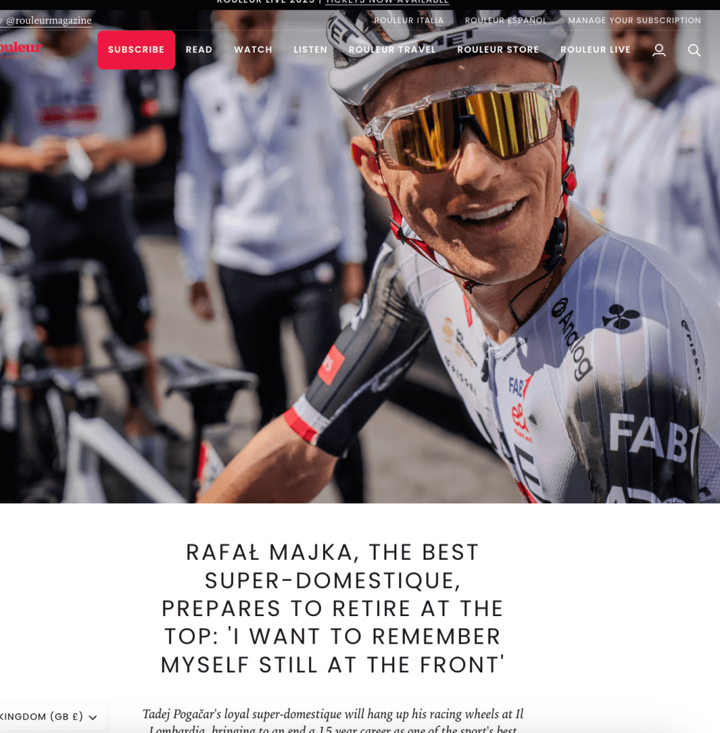 Rafał Majka, Pogačar’s ‘big brother’, bows&nbsp;out