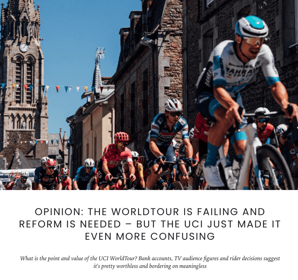 The WorldTour needs a&nbsp;revamp