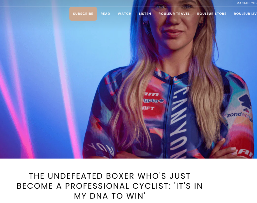 The undefeated boxer who became a pro&nbsp;cyclist