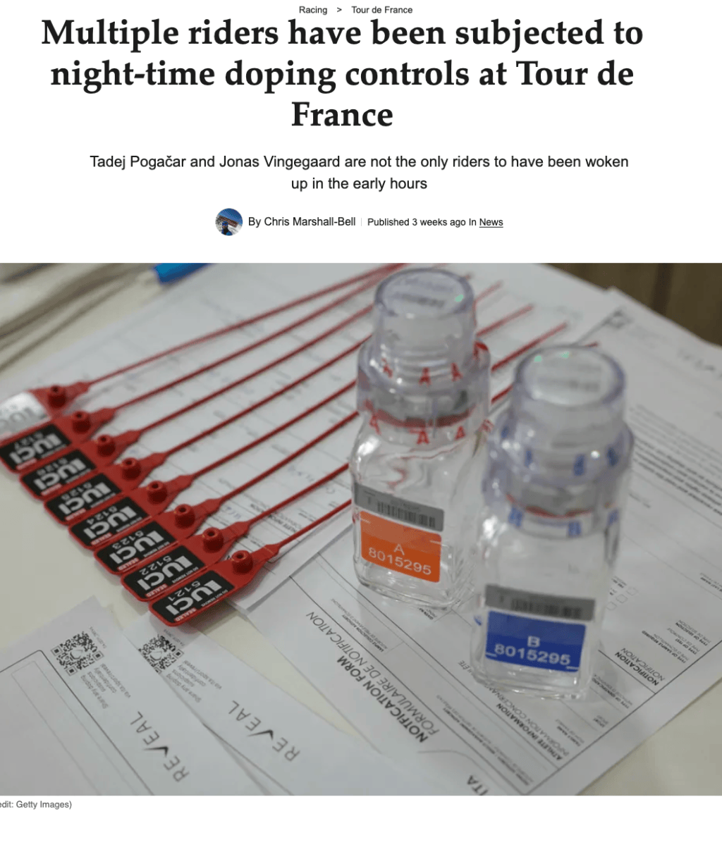Exclusive: multiple riders woken during night for doping controls