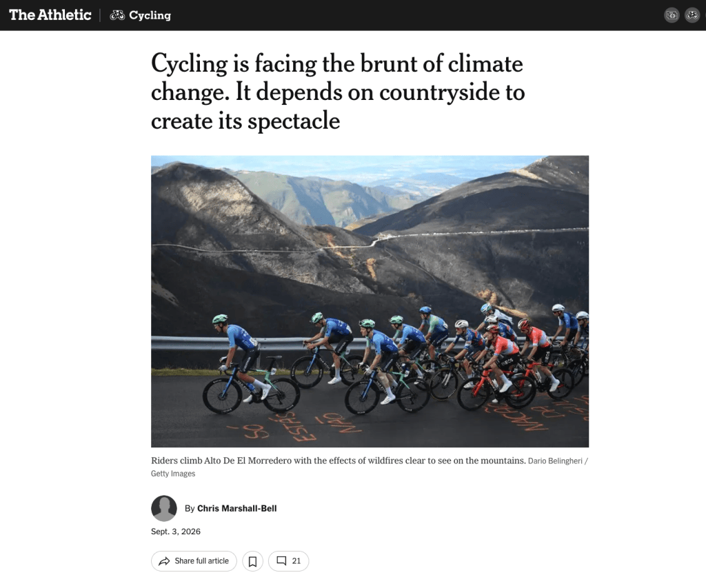 Wildfires are now an inherent part of Vuelta a&nbsp;España